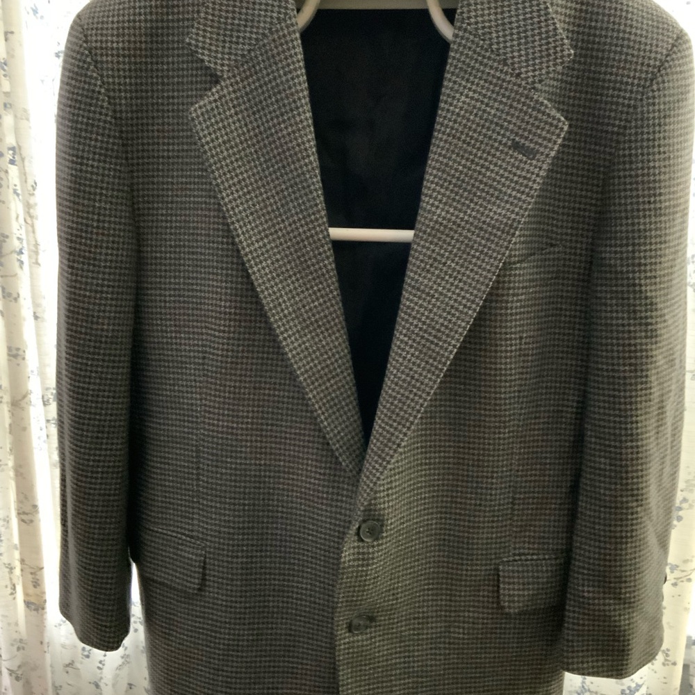 Joseph Abboud Nordstrom Vintage Tweed Herringbone 100% Wool Blazer Size 46R USA